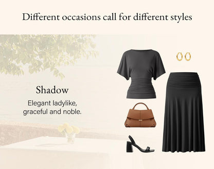 MOUDIFER™ Effortless Boatneck Batwing Top
