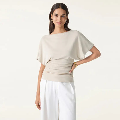 MOUDIFER™ Effortless Boatneck Batwing Top