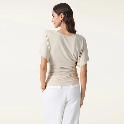 MOUDIFER™ Effortless Boatneck Batwing Top
