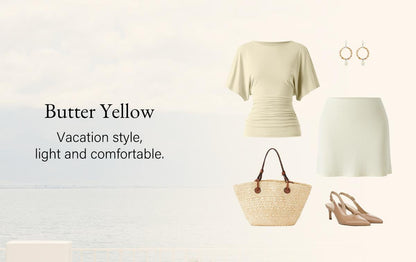 MOUDIFER™ Effortless Boatneck Batwing Top