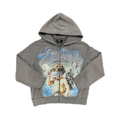 Grey Rhinestone Hoodie
