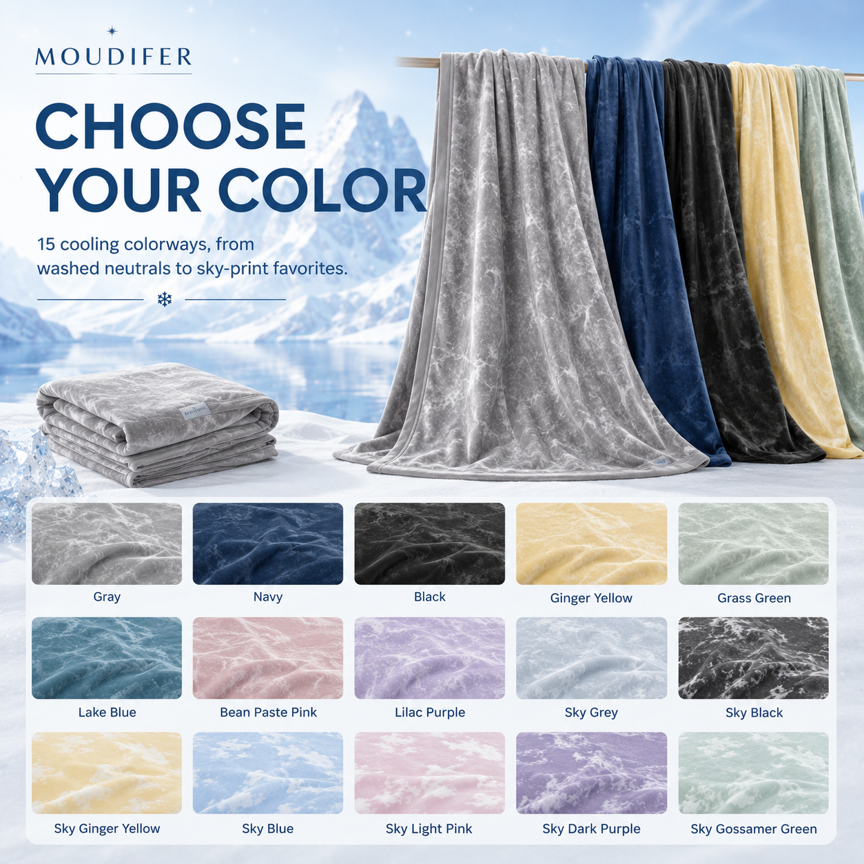 MOUDIFER Arctic Drift™ Cooling Blanket