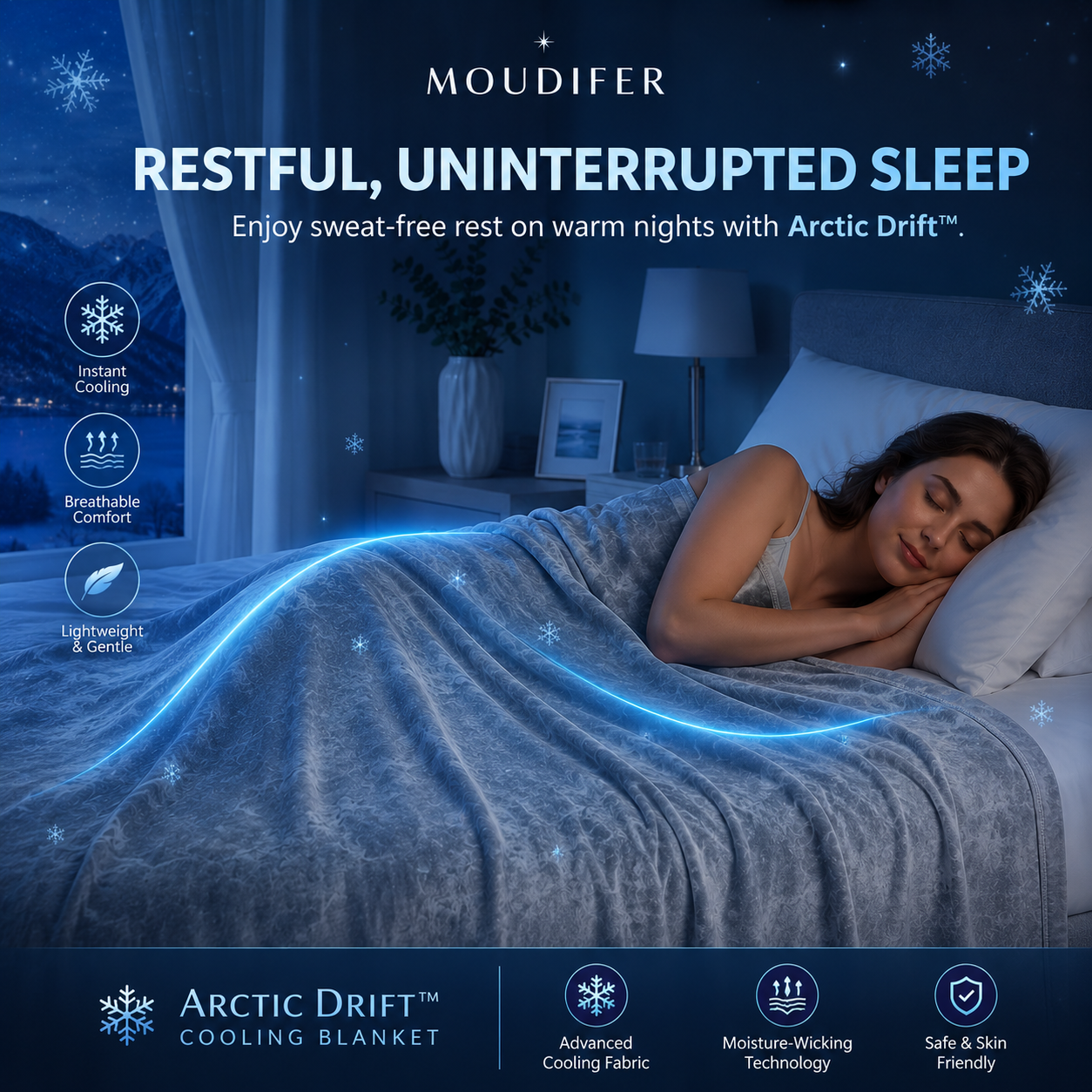 MOUDIFER Arctic Drift™ Cooling Blanket
