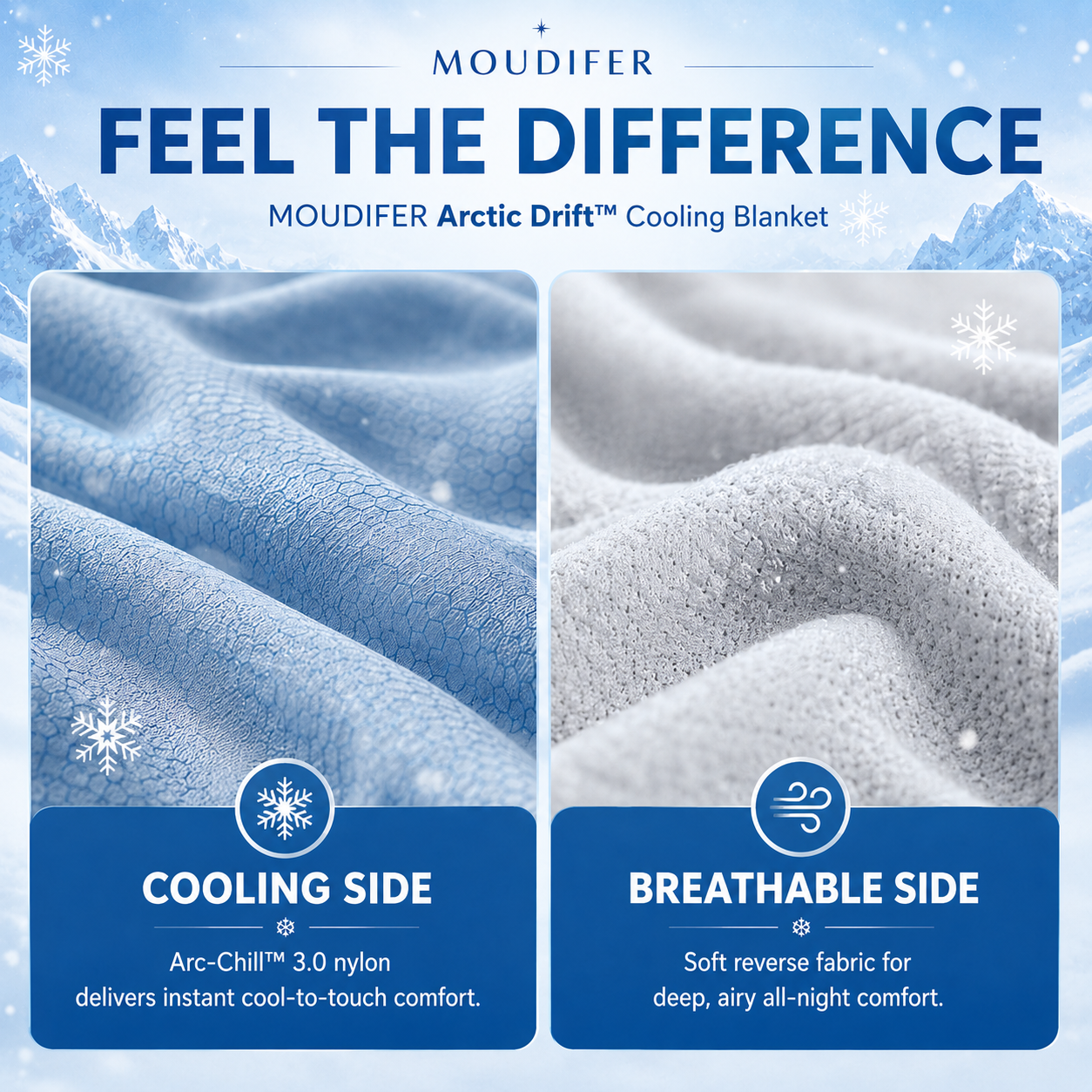 MOUDIFER Arctic Drift™ Cooling Blanket