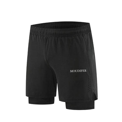 Driven Gym Shorts With Built-in Compression Support - Moudifer 